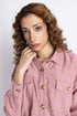 The Tea Pink Corduroy Oversized Shacket